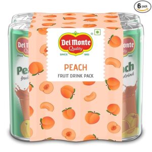 Del Monte Peach Fruit Drink, Pack of 6, 240ml