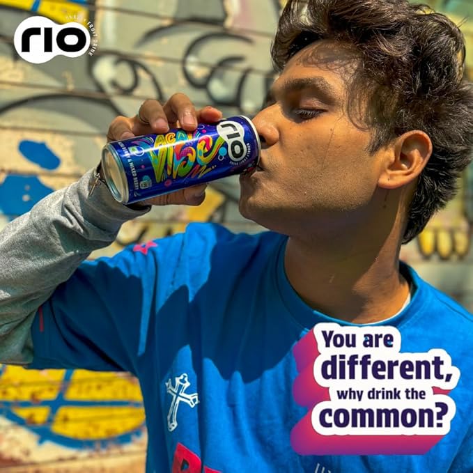 Rio Acai Berry Bubbly Fruit Drink Can | Soft Drink | Exotic Fruit Juice + Fizz | Rich in Vitamin C and Honey | Pack of 12 | 250 ml - Image 5